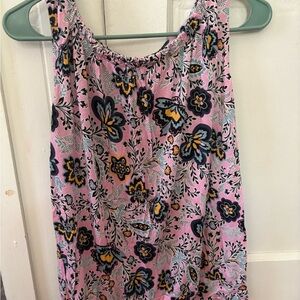 Floral Pink Sleeveless Top